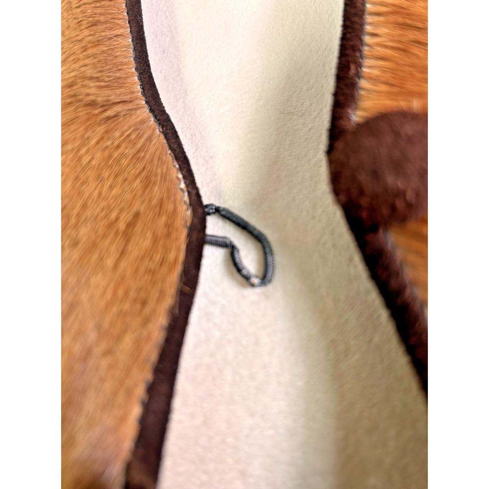 Vintage Hand-made Deer Hide Leather Suede Vest/ Skirt Fringe Three Tone OOAK - Picture 8 of 16
